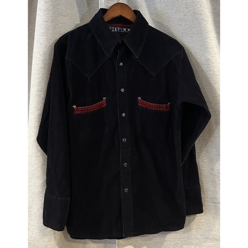 Vintage Drill Clothing Company Corduroy Jacket Black Size Medium